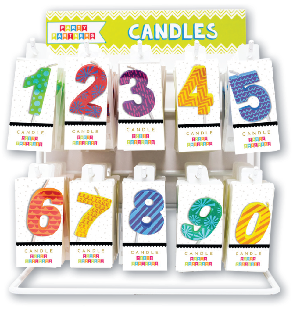 Number Decal Candle  3